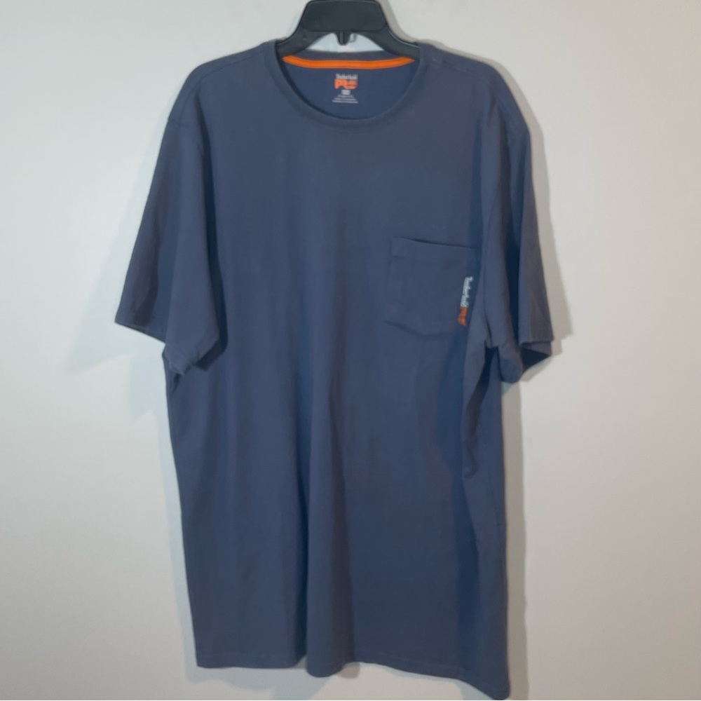 Timberland PRO Base Plate Blended Short Sleeve Pocket T-Shirt Blue Size XXL Tall